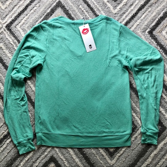 WILDFOX Baggy Beach Jumper Deep V Knit Pullover - Picture 9 of 16